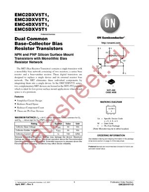 EMC3DXV5T5G datasheet  